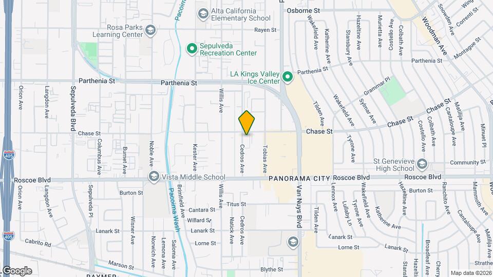 8430 Cedros Ave Map and Location Details