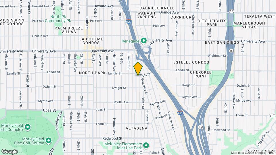 3667 33rd St Map and Location Details