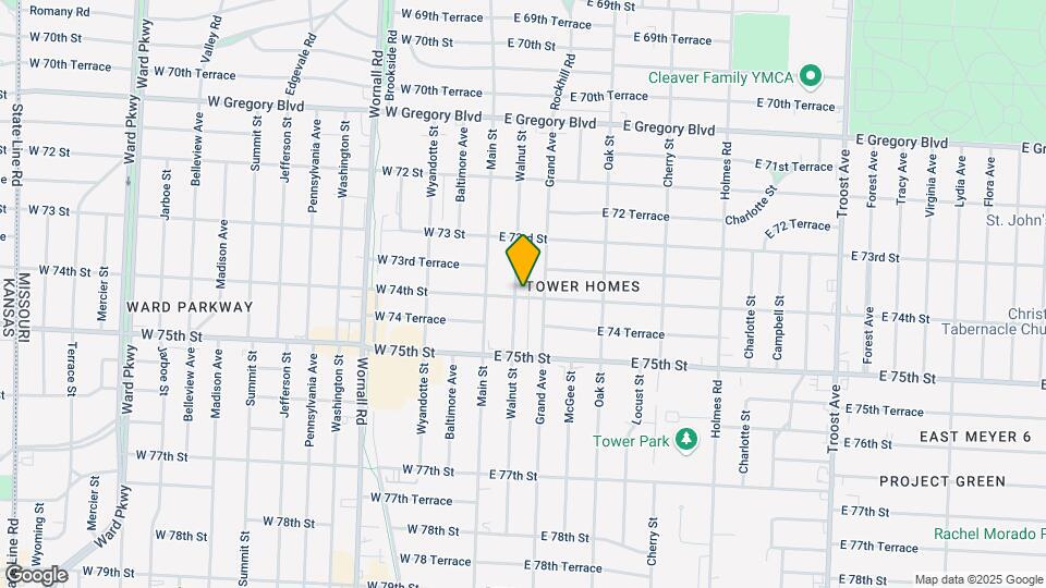 7349 Walnut St Map and Location Details