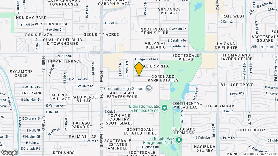 7415 E Princeton Ave Mapa y Detalles de la Ubicación