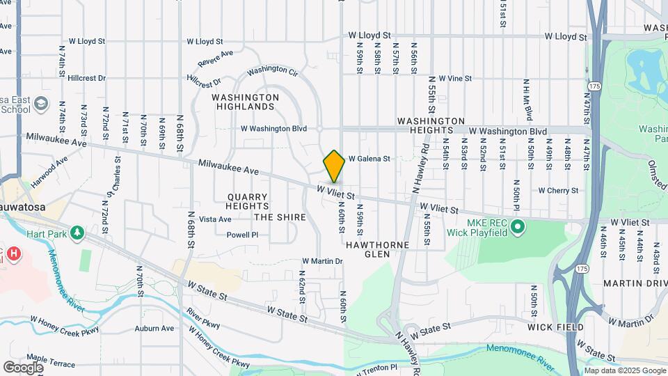 6016 W Vliet St, Unit B Map and Location Details