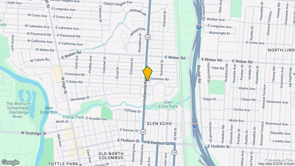 2842 Indianola Ave Mapa y Detalles de la Ubicación