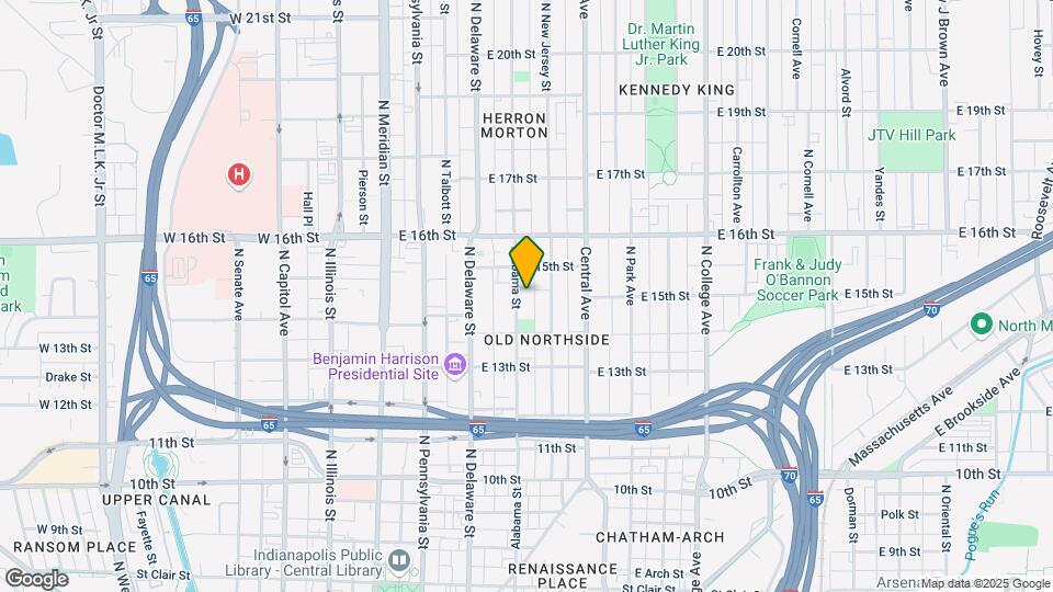 1443 N Alabama St Map and Location Details