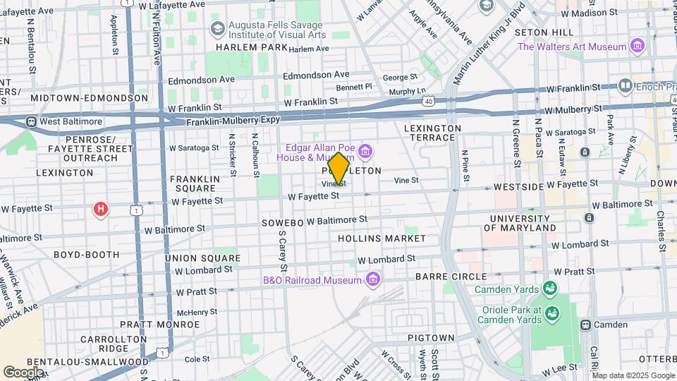 1026 W Fayette St Mapa y Detalles de la Ubicación