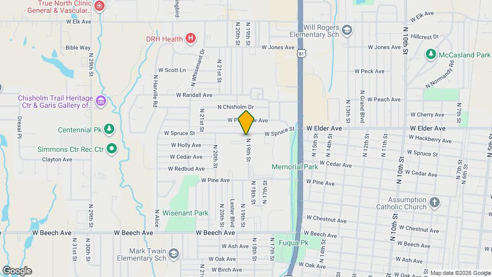 1902 W Spruce Ave Mapa y Detalles de la Ubicación