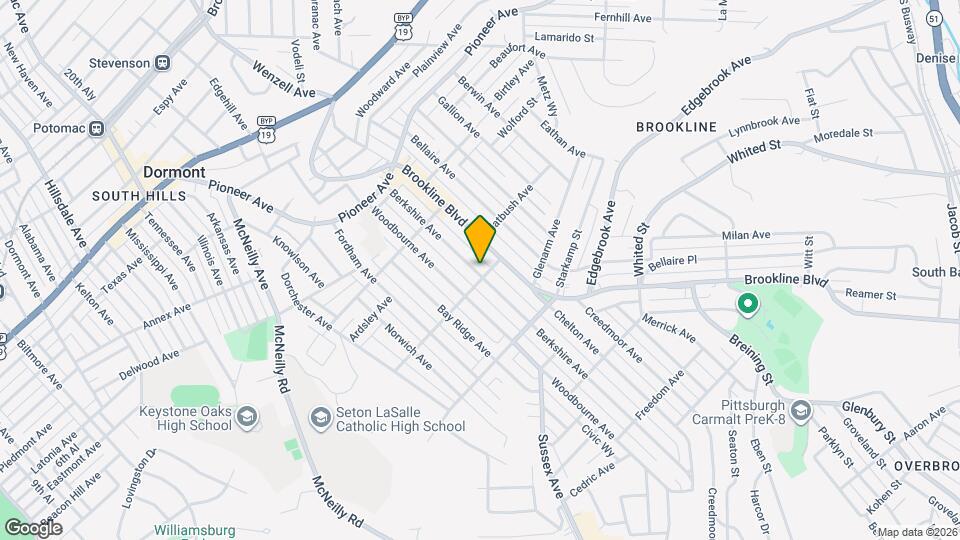825 Berkshire Ave Map and Location Details