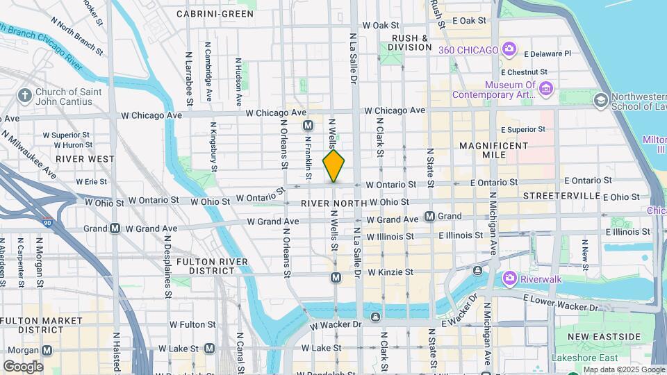 621 N Wells St Map and Location Details