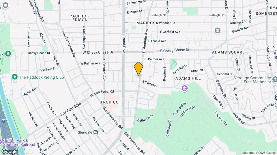 1253 S Glendale Ave Mapa y Detalles de la Ubicación