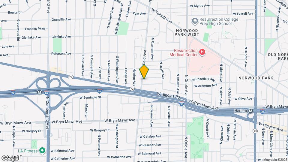 5815 N Canfield Ave Map and Location Details