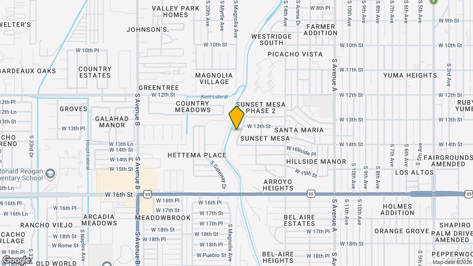 1342 S Sunset Dr Map and Location Details