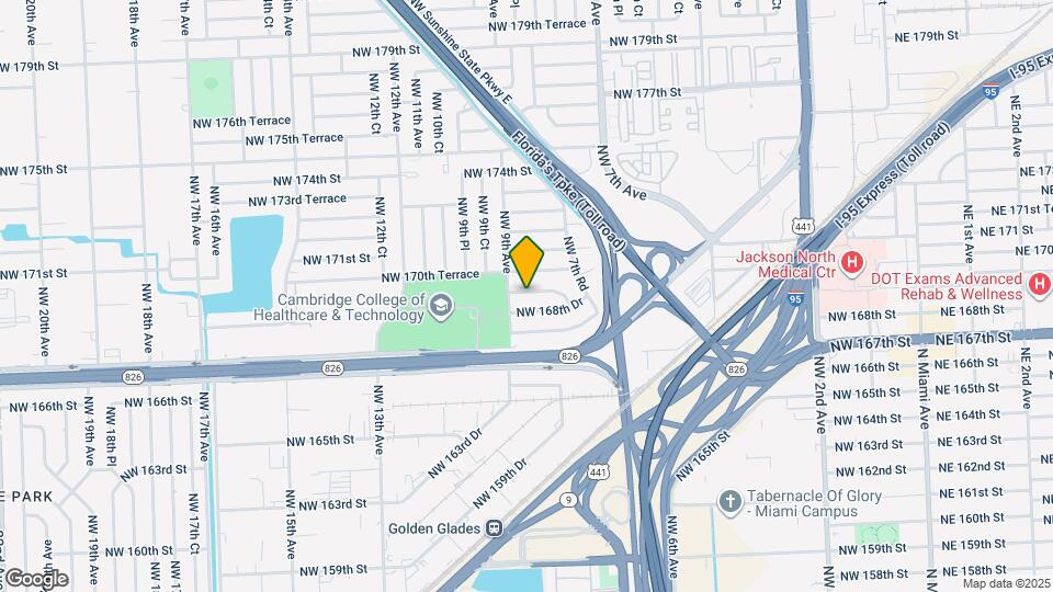 850 NW 168th Terrace Map and Location Details