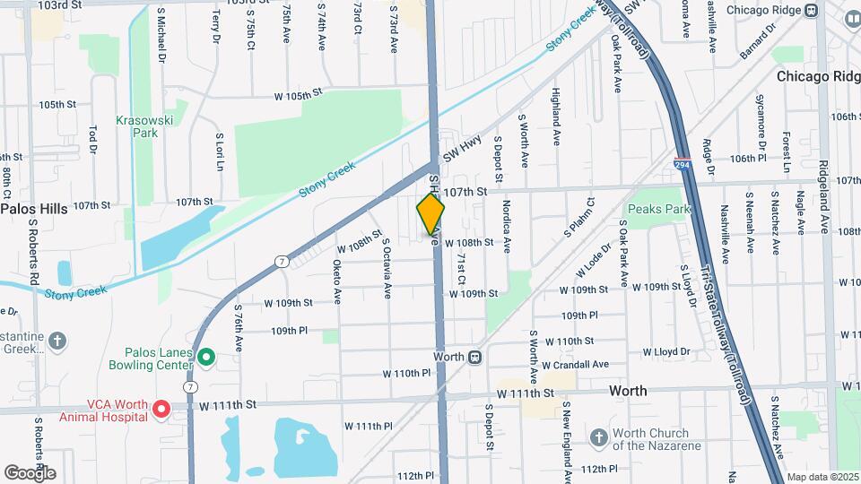 10756 S Harlem Ave Map and Location Details