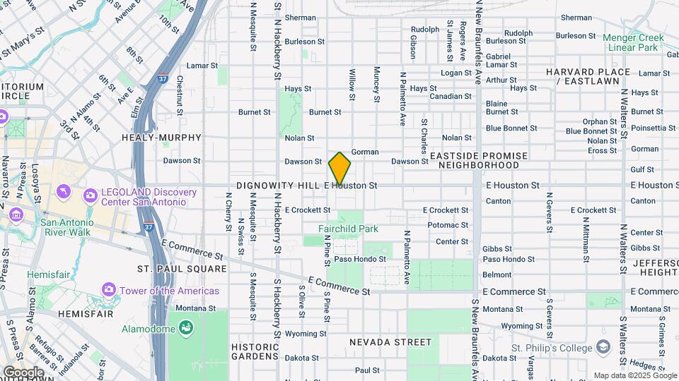 1818 E Houston St Map and Location Details