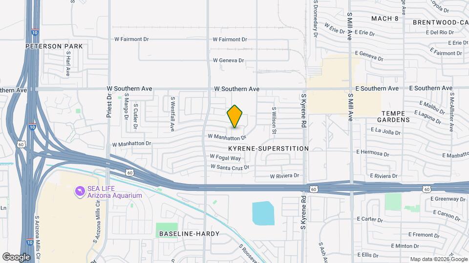 712 W Manhatton Dr, Unit Main House Map and Location Details