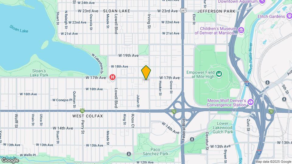 1631 Irving St Map and Location Details