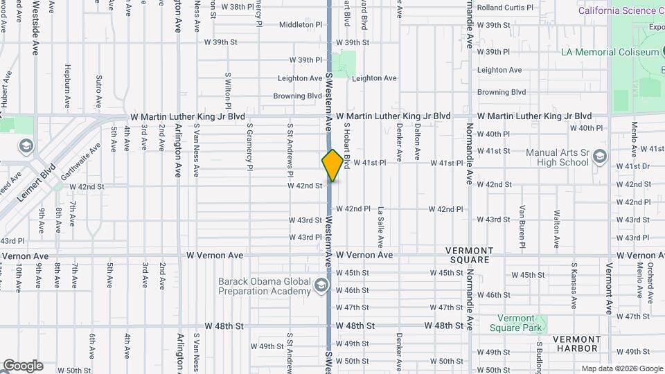 4200 S Western Ave Mapa y Detalles de la Ubicación