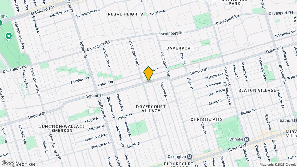 977 Dupont Street Map and Location Details