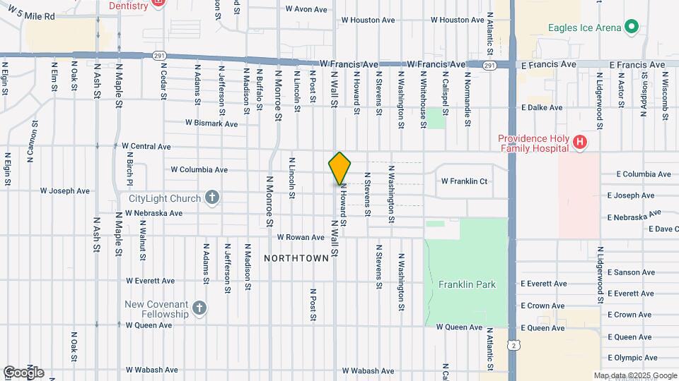 5704 N Wall St Map and Location Details