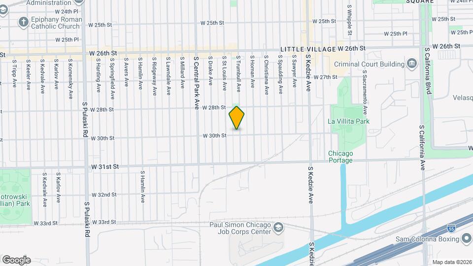 2858 S Trumbull Ave, Unit 1F Map and Location Details