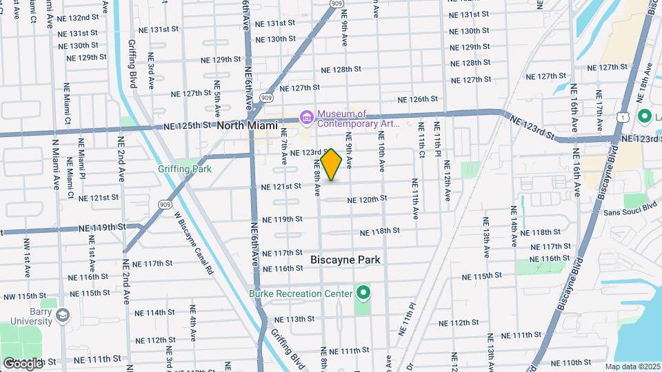 842 NE 121st St Map and Location Details