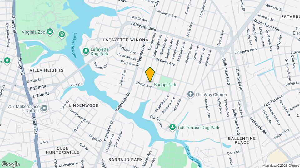 2807 Dunkirk Ave Mapa y Detalles de la Ubicación
