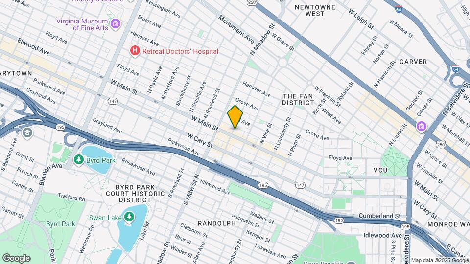 7 N Granby St Map and Location Details