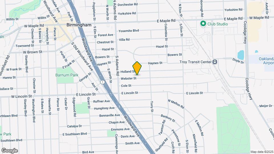 1375 Webster St Map and Location Details