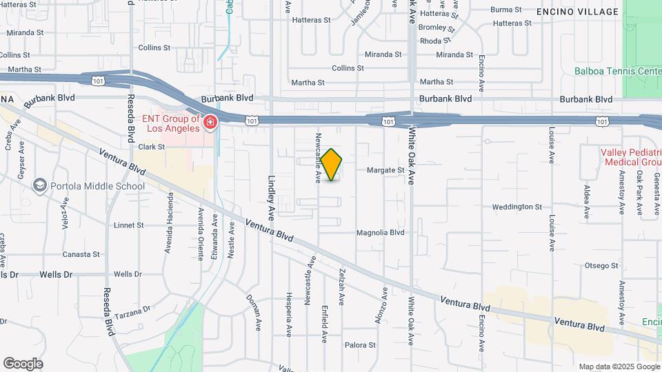 5328 Newcastle Ave, Unit #4 Map and Location Details