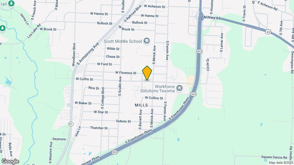 616 W Coffin St Map and Location Details