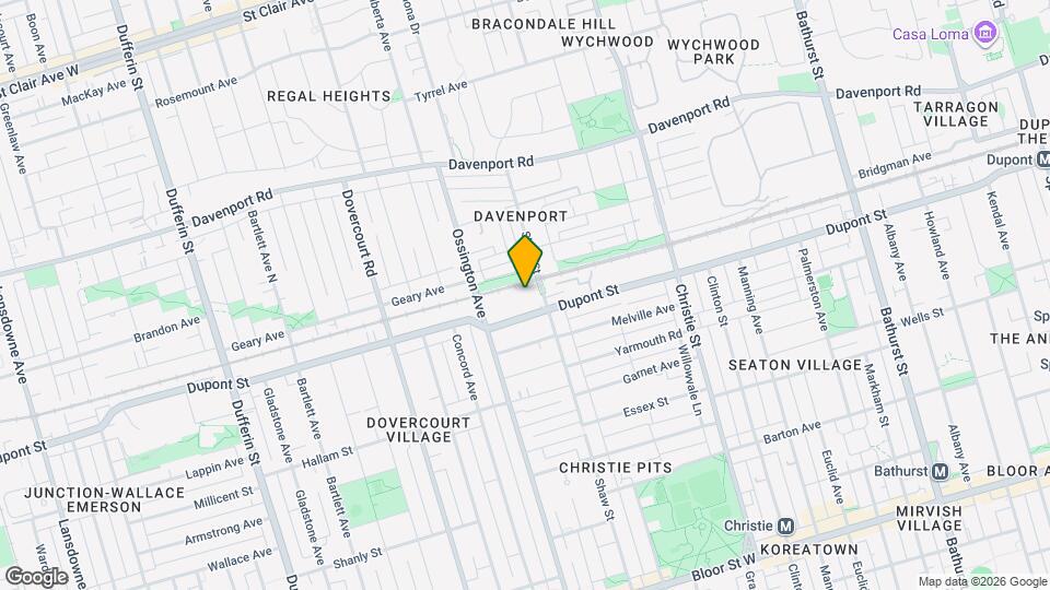 840 Dupont St Map and Location Details