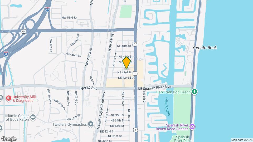 521 NE 43rd St, Unit 1 Map and Location Details