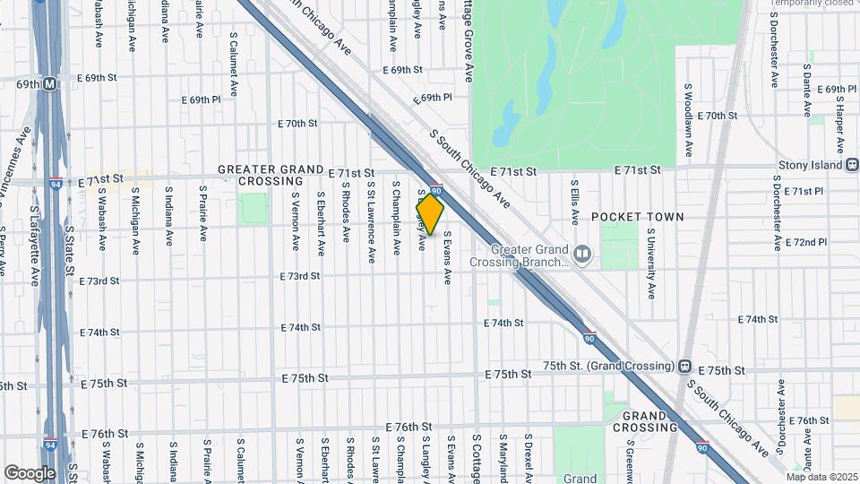 7219 S Langley Ave Map and Location Details