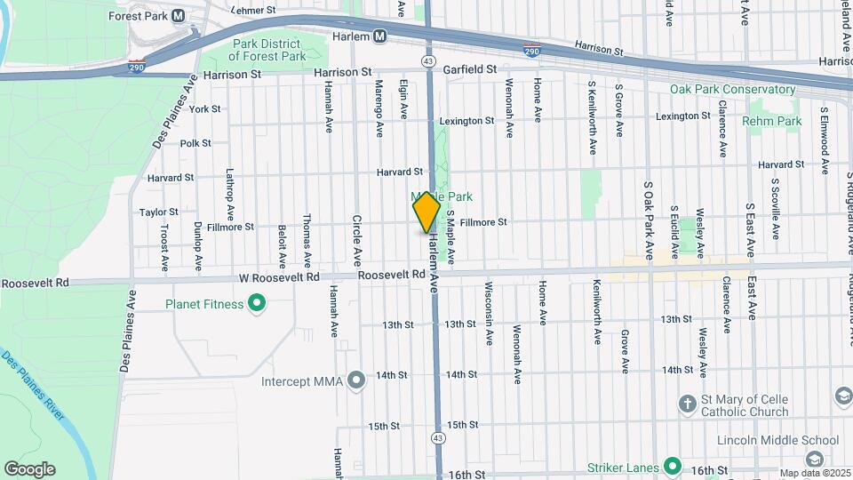 1117 Harlem Ave Map and Location Details