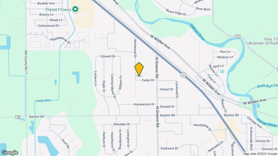 2123 Cedar Dr Map and Location Details