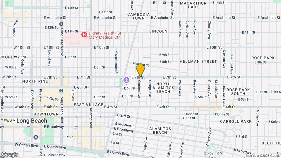 1100 E 7th St Mapa y Detalles de la Ubicación