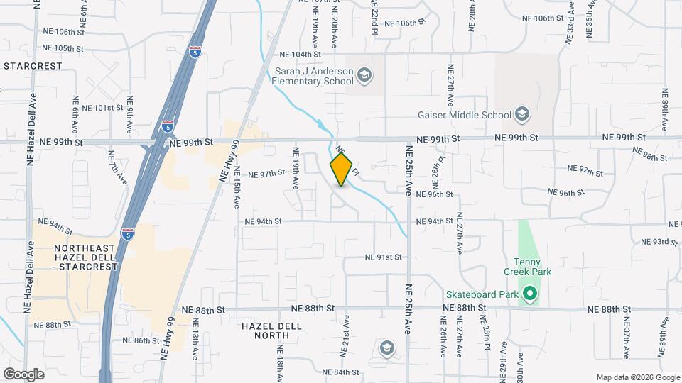 9521 NE Tenny Creek Dr Map and Location Details