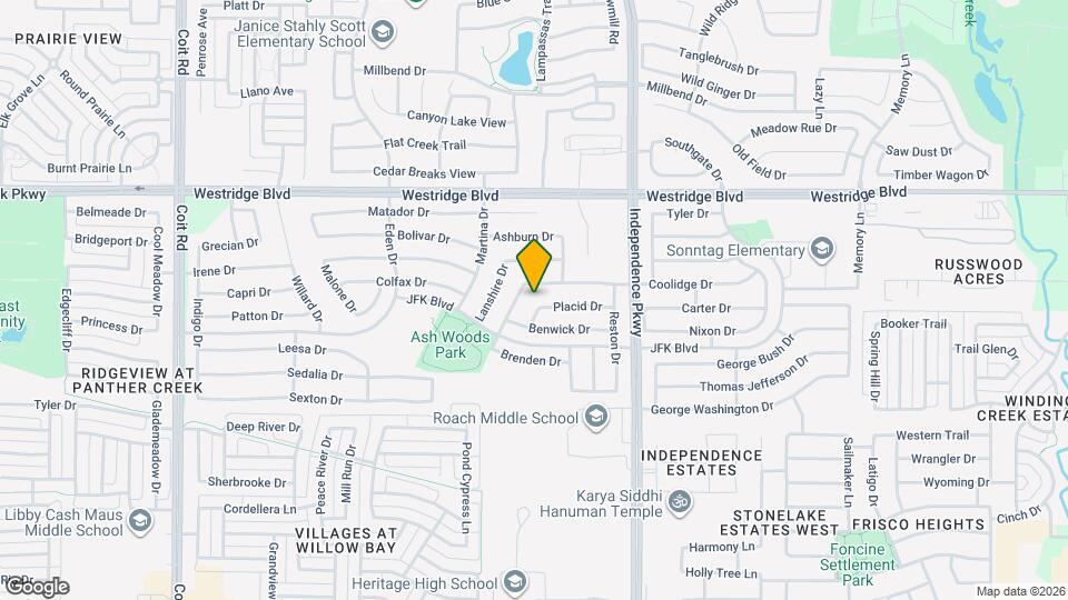 2000 Webb Dr Map and Location Details