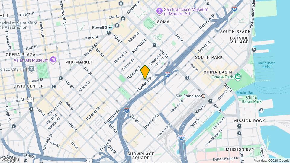 950 Harrison St Map and Location Details