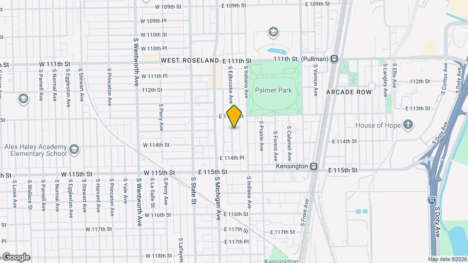 11333 S Edbrooke Ave Map and Location Details