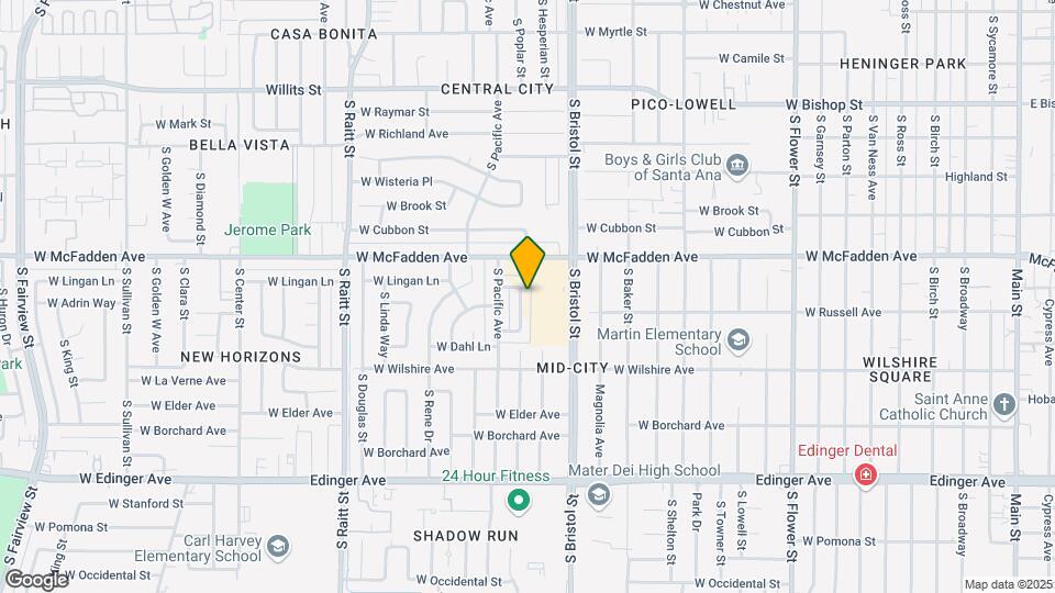 1127 Poplar St Mapa y Detalles de la Ubicación