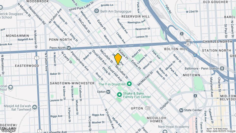 1913 McCulloh St Map and Location Details