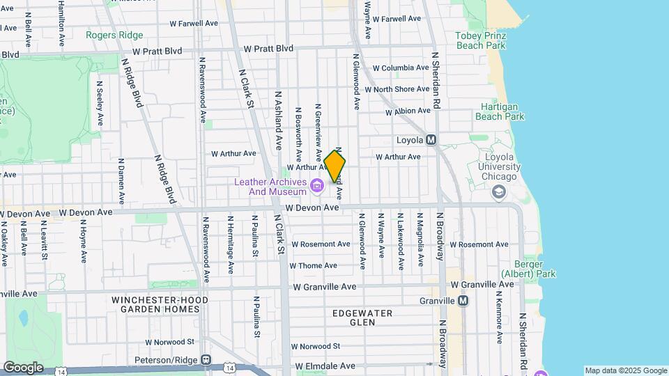 6426 N Newgard Ave, Unit 1E Map and Location Details