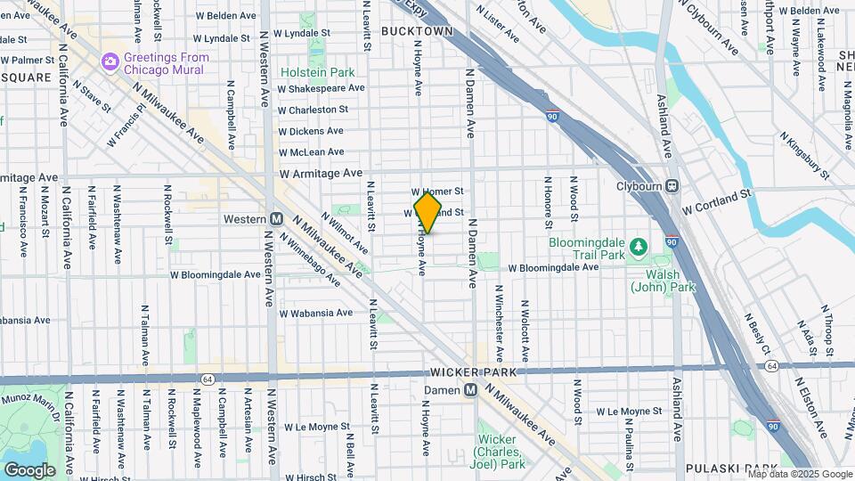 1851 N Hoyne Ave Map and Location Details