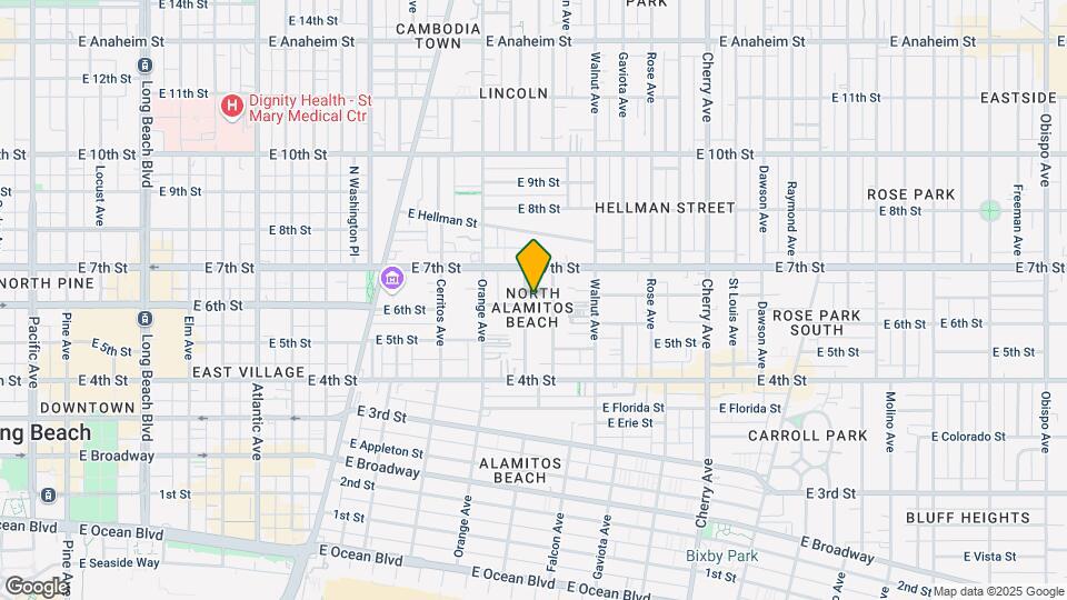 600 Almond Ave Map and Location Details