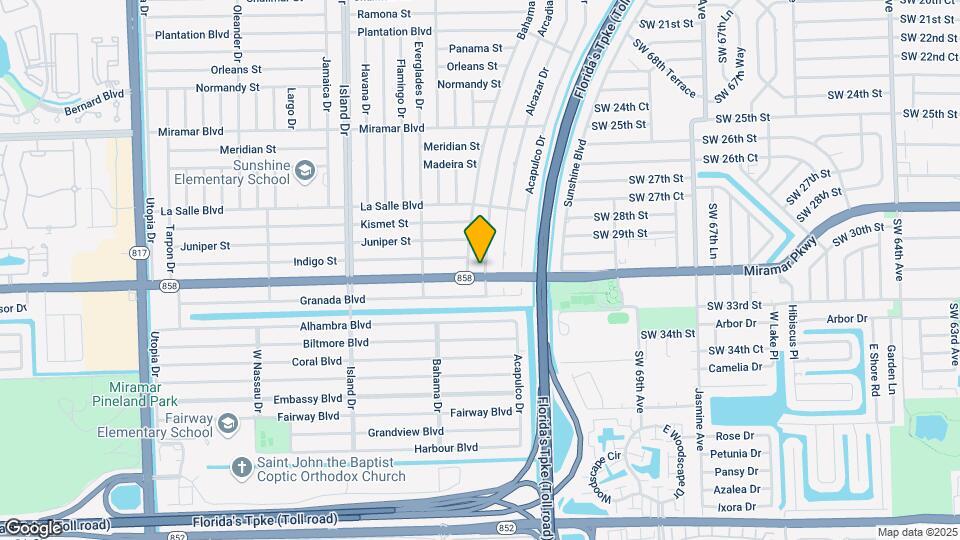 7311 Miramar Pkwy Map and Location Details