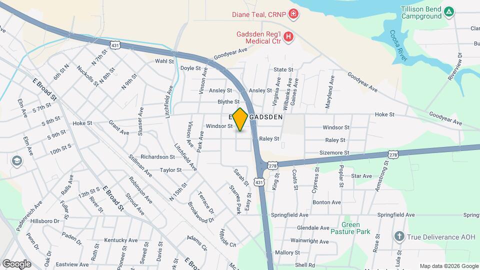 802 Raley St Map and Location Details