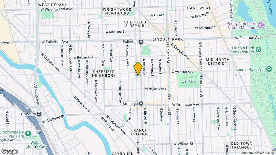 2141 N Sheffield Ave, Unit #2 Map and Location Details