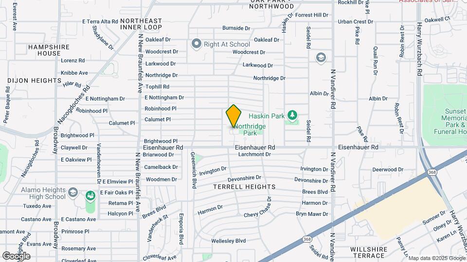 2611 Eisenhauer Rd Map and Location Details