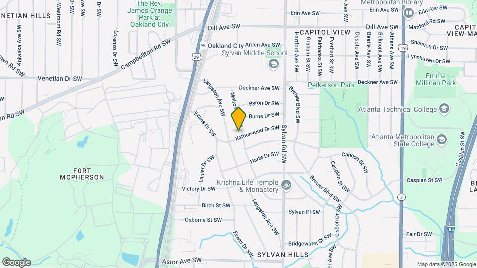 1029 Katherwood Dr SW Map and Location Details