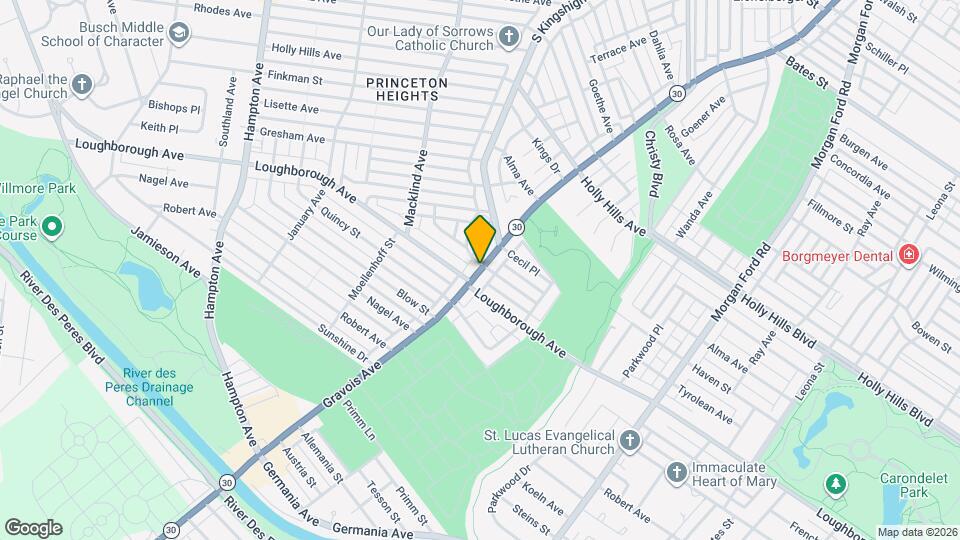 6832 Gravois Ave Map and Location Details